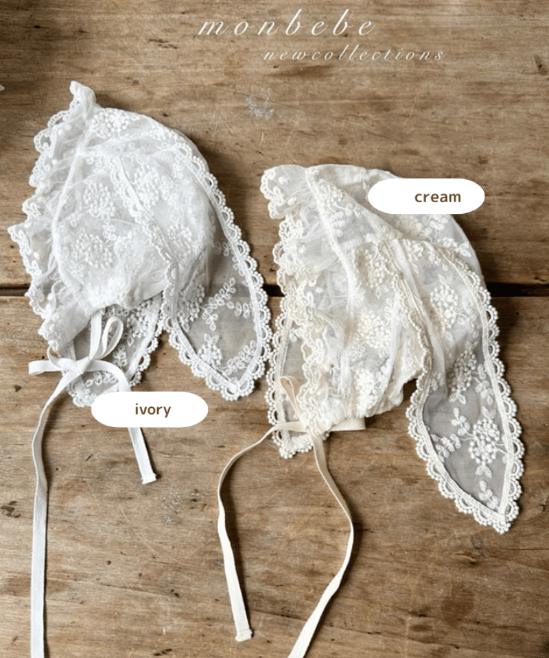一部即納 monbebe Lace bunny bonnet | alli.