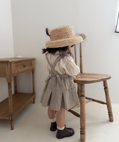 即納 mimi market Check Pleats Skirt