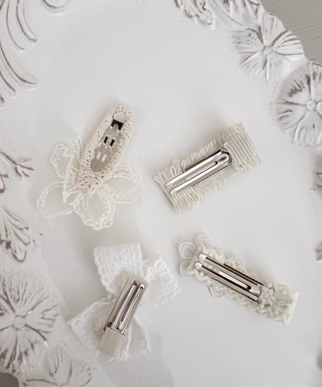 即納lace bloom hair clip set