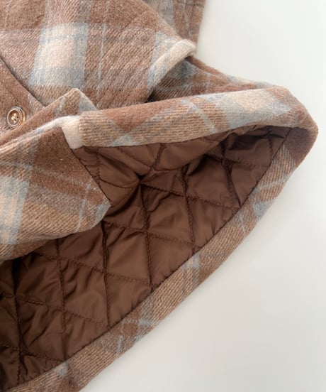即納Classic check cape coat