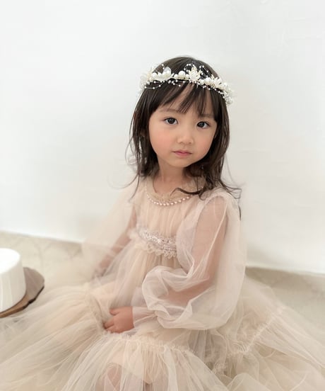 即納perl flower head dress