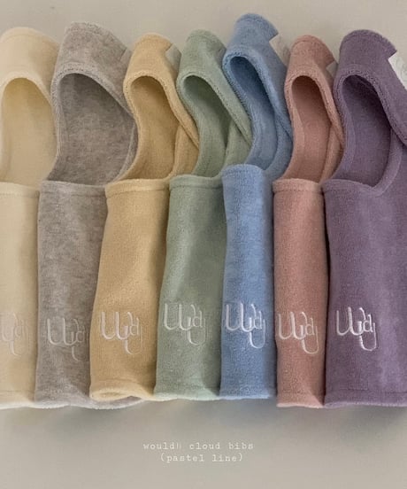 一部即納cloud terry bibs