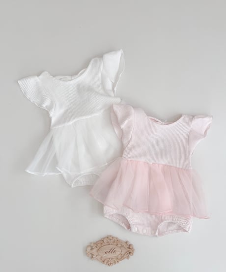 即納  back ribbon tull suit