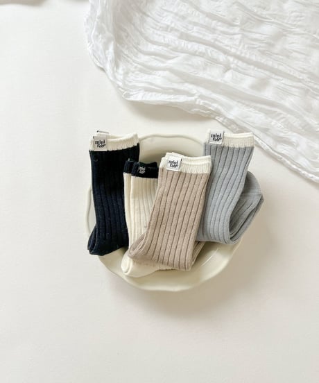 即納 bi-color socks set