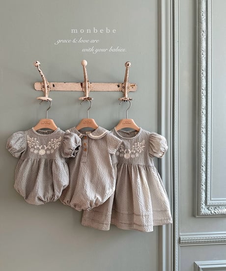 メーカー完売在庫限りmonbebe Hannah Embroidery One Piece