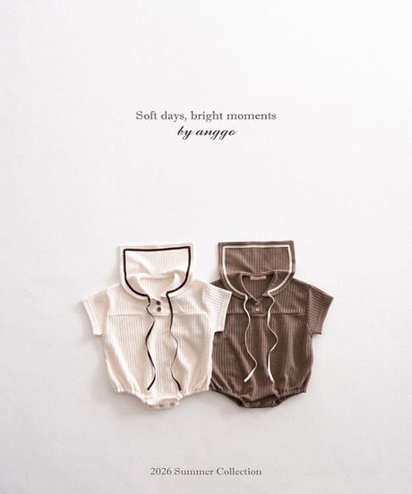 即納anggo baby Sailor collar Romper