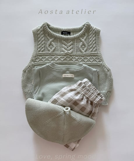 即納aosta Knit vest