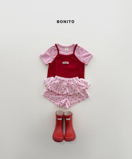 即納 bonito Ribbed Layered Sleeveless Top