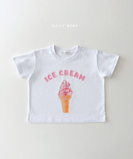 即納 daily bebe Ice cream short-sleeved tee