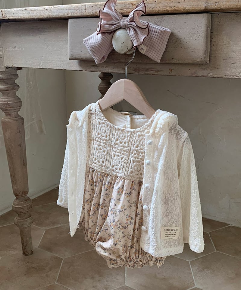 り*ご様 【未使用タグ付き】SOFT LACE FLOWER ROMPERS ブ 一部即納 Crochet Flower Rompers | alli.