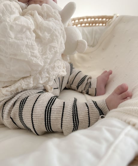 即納stripe lib leggings