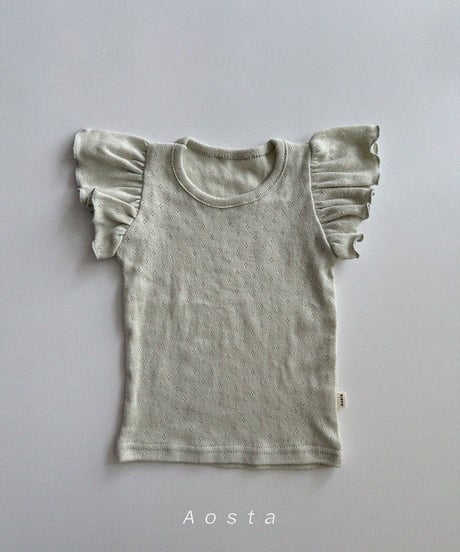 一部即納 aosta Angel frill tee