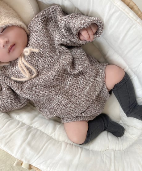 即納 melange  knit set up