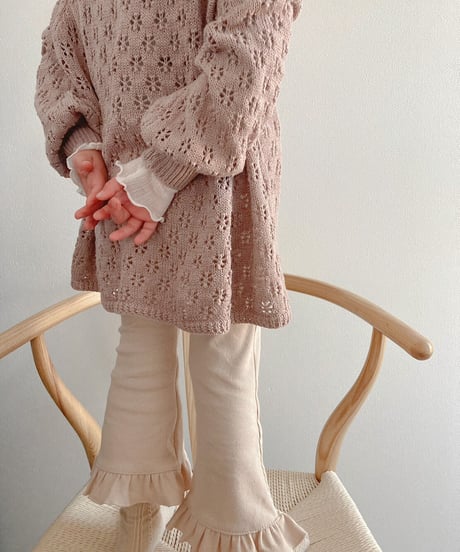 即納90-140cm lib frill flare pants