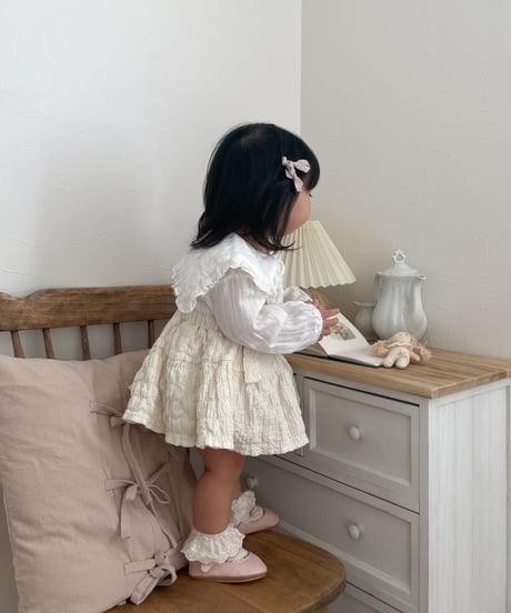 即納sailor frill blouse