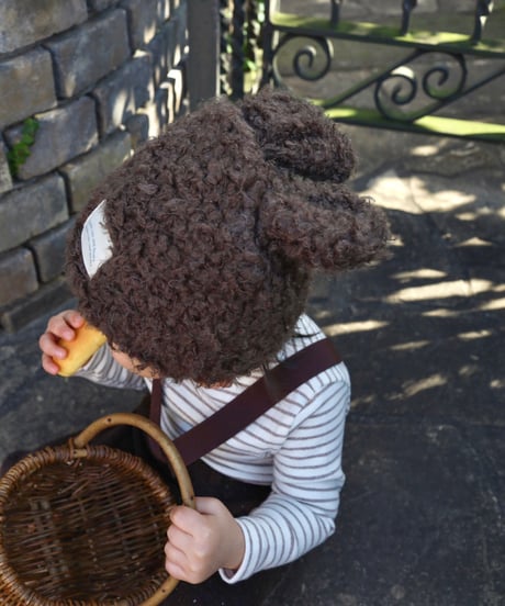 即納rabbit mohair cap