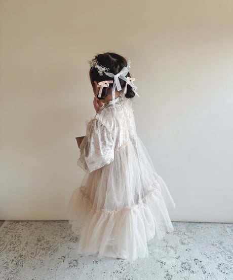 即納Velour x Tulle Winter Dress