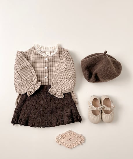即納eyelet knit skirt