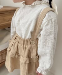 即納stand collar blouse