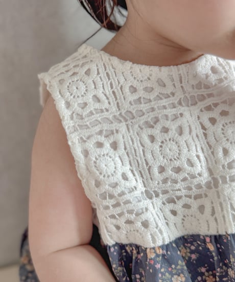 即納 Crochet Flower Rompers