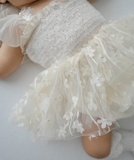 即納Blossom Fairy Tulle Romper Dress