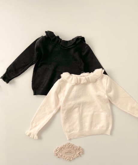 即納　ruffle snow knit