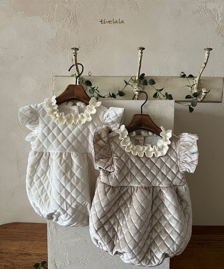 即納velours quilting suit