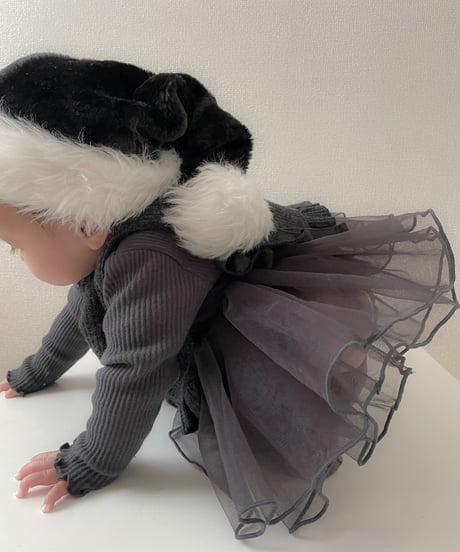 即納volume tulle rompers
