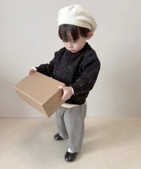 即納Nep collar knit pullover
