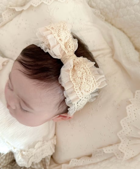 即納 lace Ribbon hair band