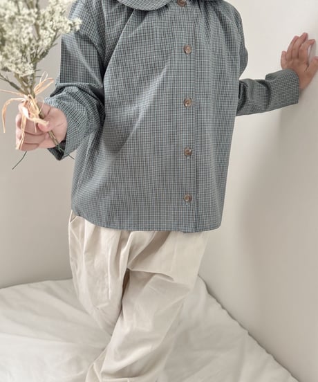 即納milk  round collar shirt