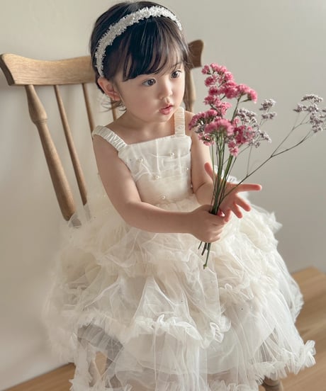 即納sparkling tiered  tulle dress