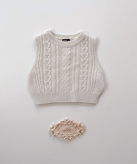 即納aosta Knit vest