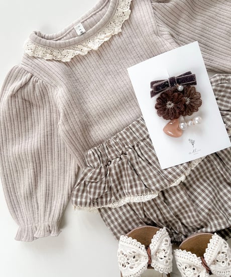 即納 mini frill lace tee