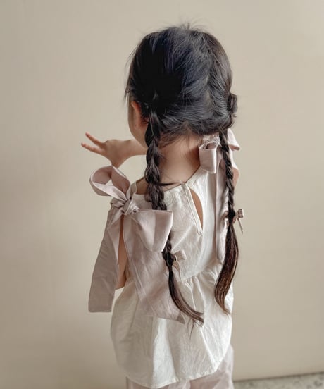 即納 bebe nine Roen ribbon blouse