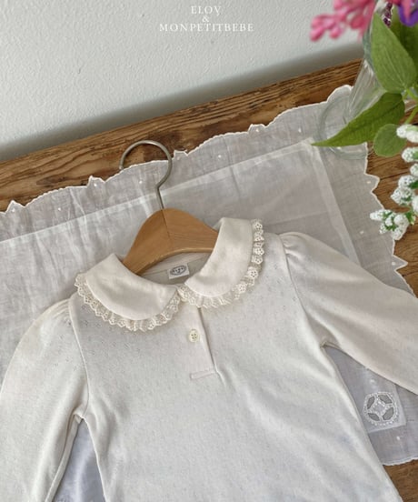 即納 mon petit bebe Emma collar tee