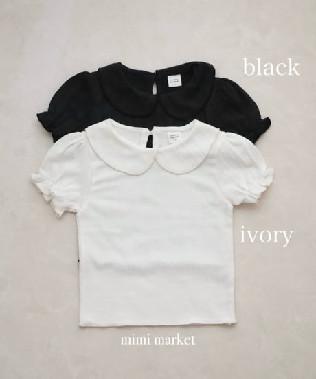即納mimi market Pleated Collar Tee