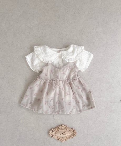 即納 mini frill collar blouse
