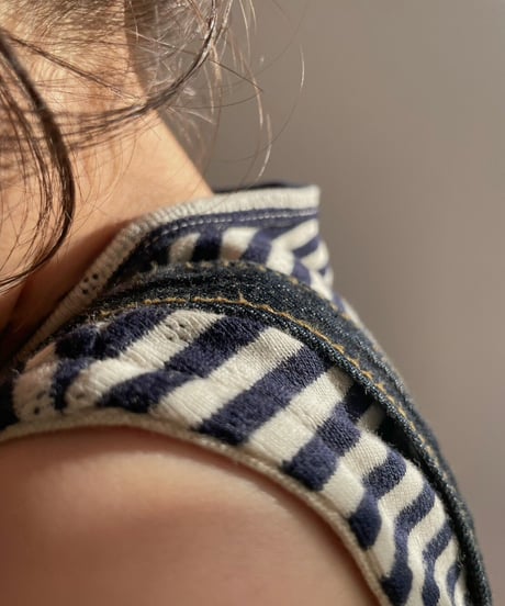 即納monbebe × alli   indigo denim salopette