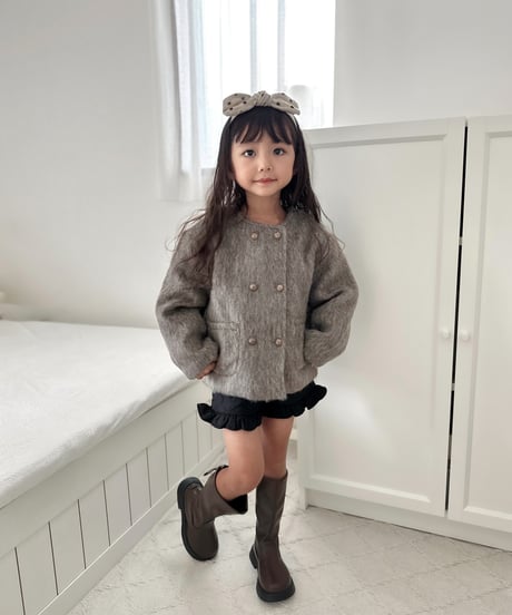 即納 double  button coat