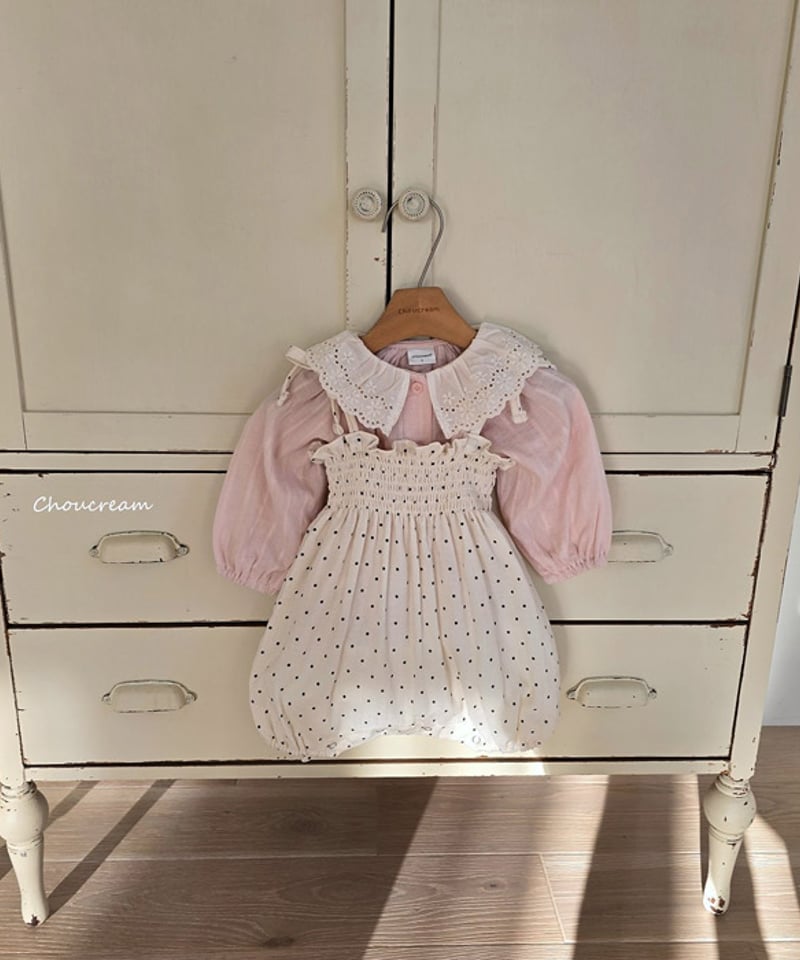 即納dot ribbon bustier rompers | alli.