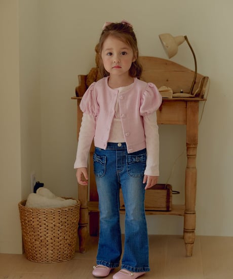 即納 UEO Bliss Ribbon Bootcut Pants