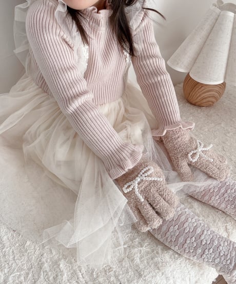 即納Perl ribbon glove