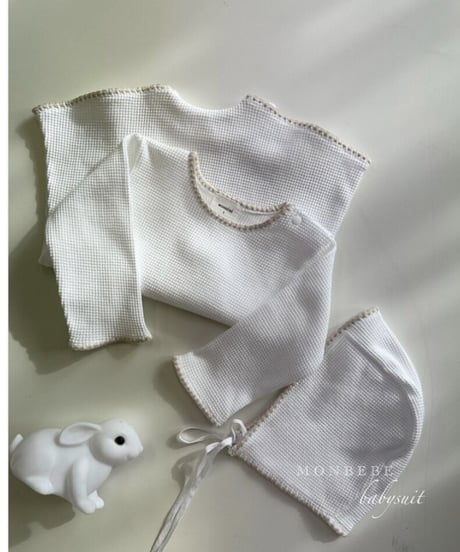 即納monbebe newborn Mellow waffle suit