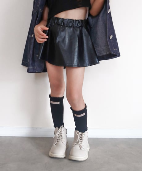 即納 HAROHARO Unique leather skirt