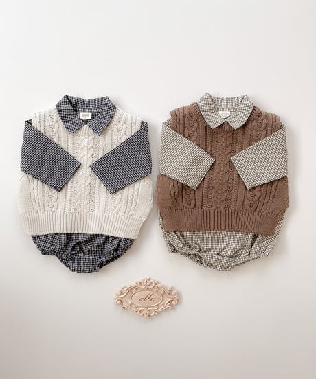 即納aosta Knit vest