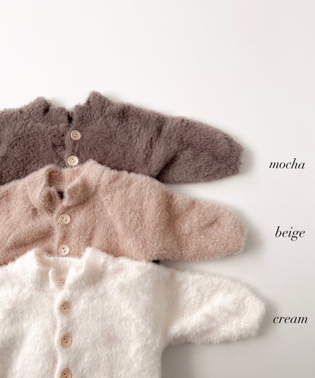 即納 fluffy bear coverall