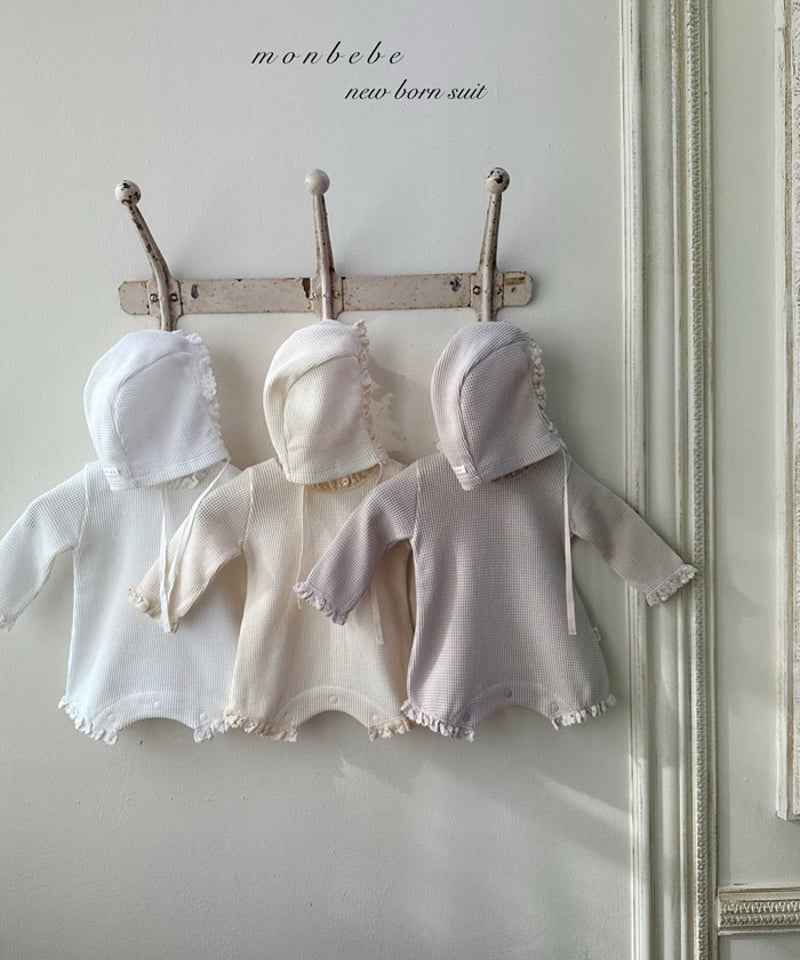 即納monbebe newborn waffle rompers set | alli.