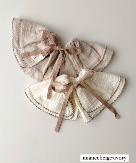 即納double  gauze  bib