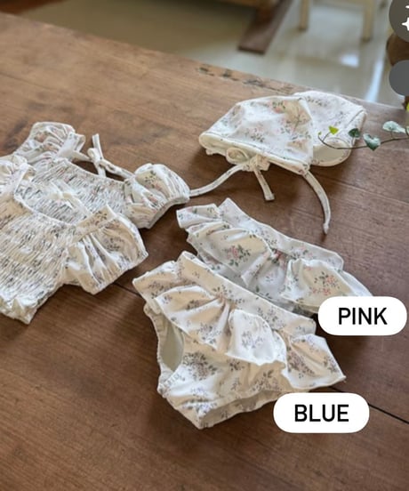 一部即納 marron Flower swimming suit